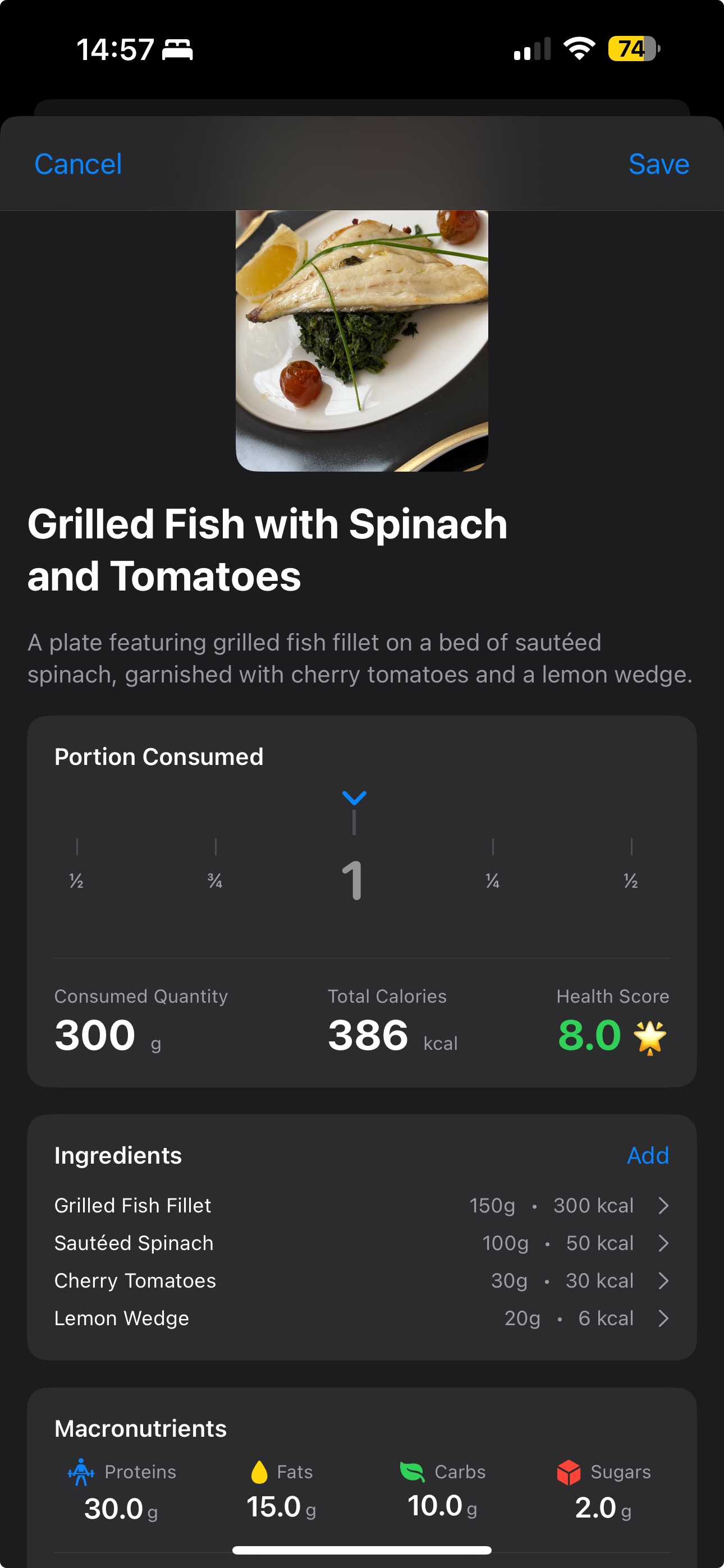 Taking photo of breakfast